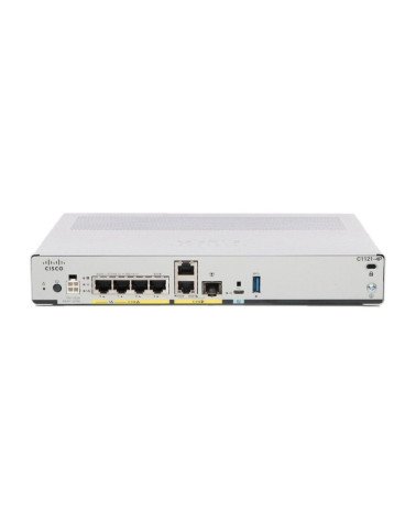 Маршрутизатор CISCO C1121-4P ISR 1100 Ethernet Router, 4x LAN Ports, 2x WAN Ports (1 copper/SFP Ethernet port+1 copper), Optiona