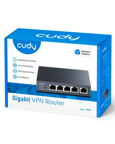 Маршрутизатор CUDY Gigabit Multi-WAN VPN Router, 1 GbE WAN,  1GbE LAN, 3 Configurable WAN/LAN,  Load balancing,  Link Backup, Ze