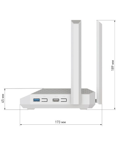 Маршрутизатор (Keenetic)  Netcraze Giga (NC-1012) Мультигигабитный интернет-центр с Mesh Wi-Fi 6 AX3000,  Smart-коммутатором 1×2