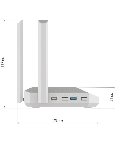 Маршрутизатор (Keenetic) Netcraze Ultra (NC-1812) Мультигигабитный интернет-центр с Mesh Wi-Fi 7 BE7200,  Smart-коммутатором 1×1