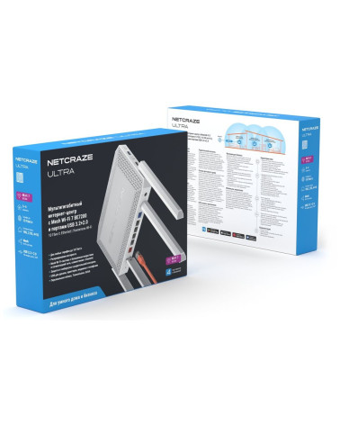 Маршрутизатор (Keenetic) Netcraze Ultra (NC-1812) Мультигигабитный интернет-центр с Mesh Wi-Fi 7 BE7200,  Smart-коммутатором 1×1