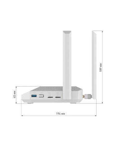 Маршрутизатор NETCRAZE (Keenetic) Netcraze Hero 5G (NC-4110)  Мультигигабитный интернет-центр с модемом 5G, двумя слотами для SI