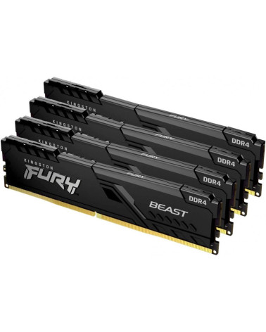 Модуль памяти Kingston 64GB Kingston DDR4 3600 DIMM FURY Beast Black Gaming Memory KF436C18BBK4/64 Non-ECC, CL18, 1.35V, KF436C1