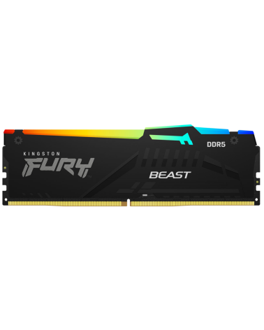 Модуль памяти Kingston 32GB DDR5 5200 DIMM FURY Beast RGB XMP Gaming Memory   KF552C40BBA-32 Non-ECC, CL40, 1.25V, 2RX8 40-40-40