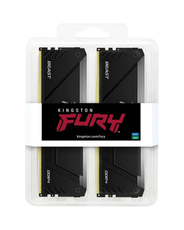 Модуль памяти Kingston FURY Beast RGB 64GB DDR4 3200 DIMM Gaming Memory Non-ECC, CL16, 1.35V, Kit (2*32GB), RTL