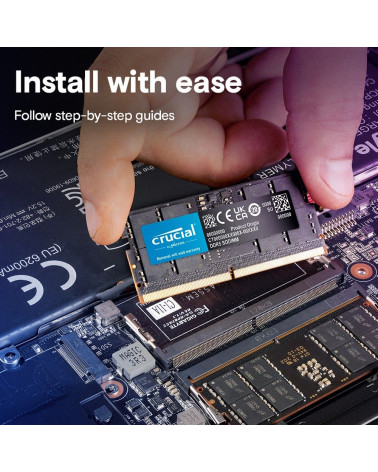 Модуль памяти 16GB Crucial DDR5 4800 SO DIMM Basics Laptop Memory Non-ECC, CL40, 1.1V, SRx8, RTL