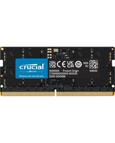 Модуль памяти 32GB Crucial DDR5 5600 SO DIMM Classic Laptop Memory Non-ECC, CL46, 1.1V, DRx8