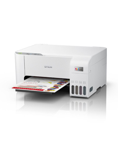 МФУ струйное Epson L3216, A4, цветная печать, 5 стр/мин, 5760x1440 dpi, USB/СНПЧ, белый корпус (C11CJ68518)