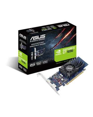 Видеокарта ASUS GT1030  2GB GDDR5 64bit DVI HDMI 1FAN LP RTL 20 (743333) [GT1030-2G-BRK]