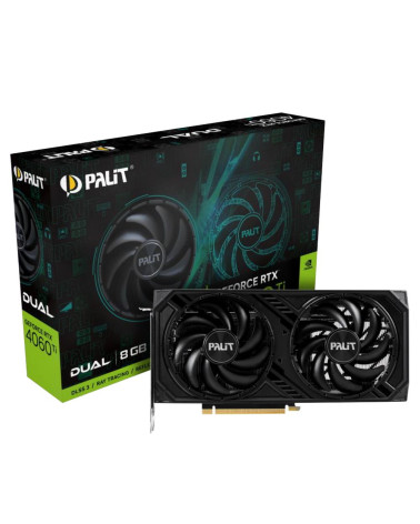Видеокарта Palit RTX4060Ti DUAL OC 8GB GDDR6 128bit 3xDP HDMI 2FAN RTL