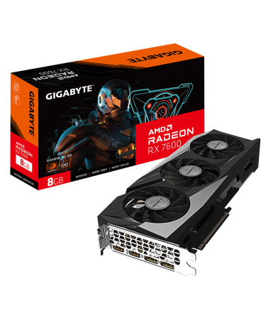 Видеокарта Gigabyte RX7600 GAMING OC 8GB GDDR6 128bit 2xDP 2xHDMI 3FAN RTL