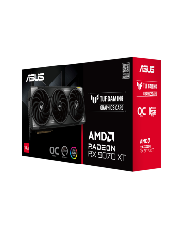 Видеокарта ASUS RX9070XT TUF GAMING OC 16GB GDDR6 256bit 3xDP HDMI 3FAN RTL [TUF-RX9070XT-O16G-GAMING]