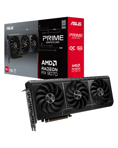 Видеокарта ASUS RX9070 PRIME OC 16GB GDDR6 256bit 3xDP HDMI 3FAN RTL [PRIME-RX9070-O16G]