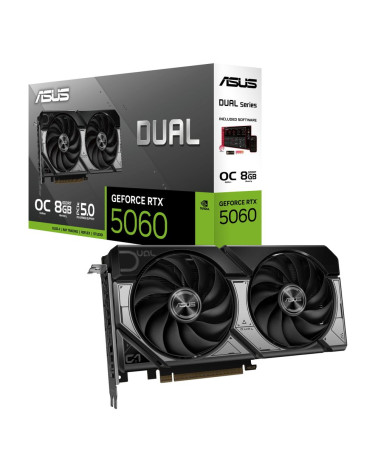Видеокарта ASUS RTX5060 DUAL OC 8GB GDDR7 128bit 3xDP HDMI 2FAN RTL [DUAL-RTX5060-O8G]