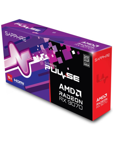 Видеокарта Sapphire RX9070 PULSE 16GB GDDR6 256bit 2xDP 2xHDMI 2FAN RTL