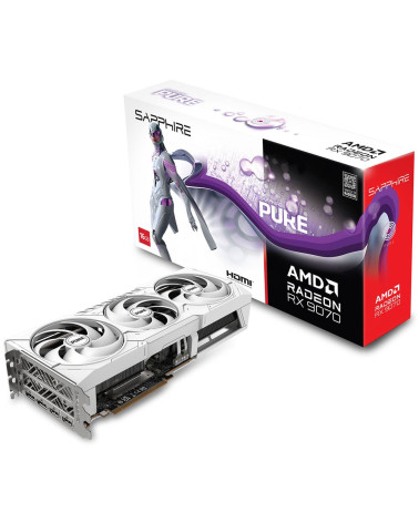 Видеокарта Sapphire RX9070 PURE OC 16GB GDDR6 256bit 2xDP 2xHDMI 3FAN RTL