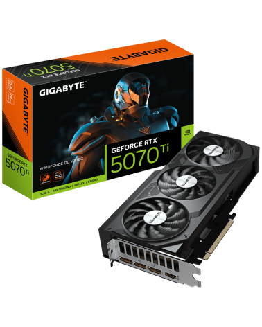 Видеокарта Gigabyte RTX5070Ti WINDFORCE OC V2 16GB GDDR7 256bit 3xDP HDMI 3FAN RTL