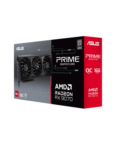 Видеокарта ASUS RX9070 PRIME EVO OC 16GB GDDR6 256bit 3xDP HDMI 3FAN RTL (PRIME-RX9070-O16G-EVO)