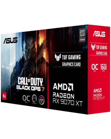 Видеокарта ASUS RX9070XT TUF GAMING COD BO7 SPECIAL EDITION OC 16GB GDDR6 256bit 3xDP HDMI 3FAN RTL (TUF-RX9070XT-O16G-COD-BO7)