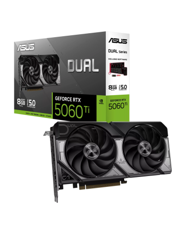Видеокарта ASUS RTX5060Ti DUAL 8GB GDDR7 128bit 3xDP HDMI 2FAN RTL (DUAL-RTX5060TI-8G)