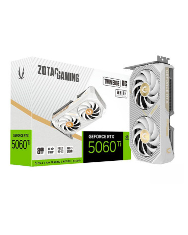 Видеокарта Zotac RTX5060Ti TWIN EDGE OC WHITE ED 8GB GDDR7 128bit 3xDP HDMI 2FAN RTL