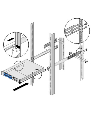 Монтажный комплект Chenbro SLIDE RAIL,599mm, toolless 84H314610-003 Rev.A00 (Rev.B00 c 2022 года)- для корпусов RM146, RM247 6 (