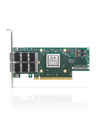 Сетевой адаптер Mellanox MCX653106A-ECAT ConnectX-6 VPI adapter card, 100Gb/s (HDR100, EDR IB and 100GbE), dual-port QSFP56, PCI