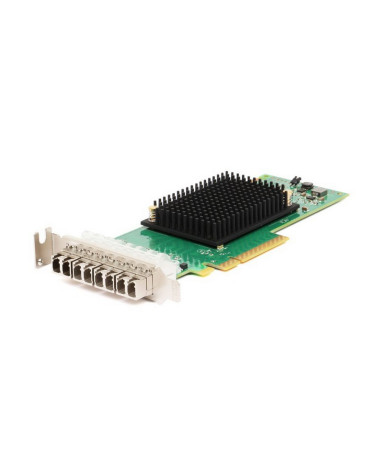 Сетевой адаптер Broadcom Emulex LPe31004-M6 Gen 6 (16GFC), 4-port, 16Gb/s, PCIe Gen3 x8, LC MMF 100m, трансиверы установлены. No