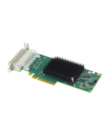 Сетевой адаптер Broadcom Emulex LPe31004-M6 Gen 6 (16GFC), 4-port, 16Gb/s, PCIe Gen3 x8, LC MMF 100m, трансиверы установлены. No