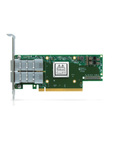 Сетевой адаптер Mellanox MCX653106A-HDAT ConnectX-6 VPI adapter card, HDR IB (200Gb/s) and 200GbE, dual-port QSFP56, PCIe4.0 x16