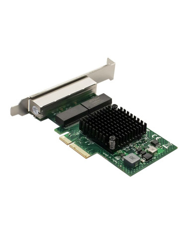 Сетевой адаптер ExeGate EXE-BCM5719 (PCI-E x4 v2.0, порты 4xRJ45, 10/100/1000Mbps, Gigabit Chipset B)