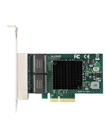 Сетевой адаптер ExeGate EXE-BCM5719 (PCI-E x4 v2.0, порты 4xRJ45, 10/100/1000Mbps, Gigabit Chipset B)
