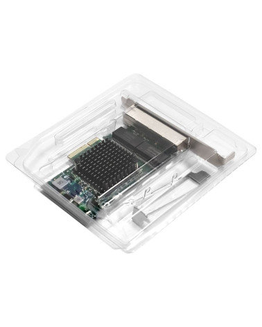 Сетевой адаптер ExeGate EXE-BCM5719 (PCI-E x4 v2.0, порты 4xRJ45, 10/100/1000Mbps, Gigabit Chipset B)