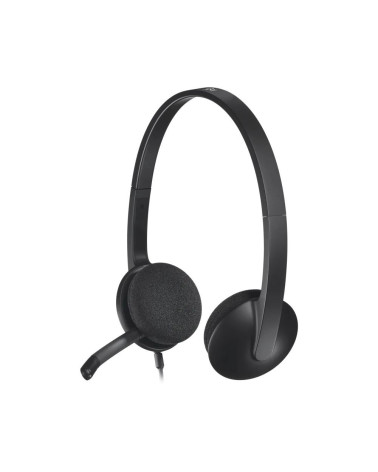 Гарнитура Logitech H340 |981-000475| черная, USB, поворотный микрофон, кабель 1.8м