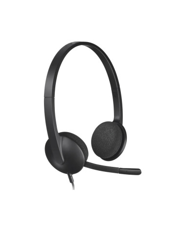 Гарнитура Logitech H340 |981-000475| черная, USB, поворотный микрофон, кабель 1.8м