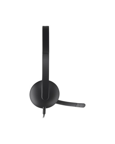 Гарнитура Logitech H340 |981-000475| черная, USB, поворотный микрофон, кабель 1.8м