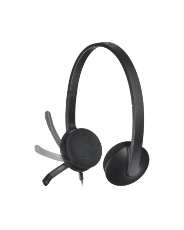 Гарнитура Logitech H340 |981-000475| черная, USB, поворотный микрофон, кабель 1.8м