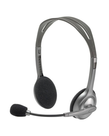 Гарнитура Logitech H110 серая, 2х jack 3.5мм, поворотный микрофон, кабель 1.8м