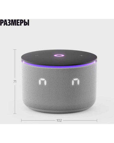 Умная колонка Яндекс Станция Мини 3 Про с
Алисой, Zigbee, серый ( YNDX00059GRY)