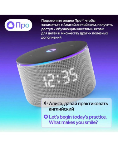 Умная колонка Яндекс Станция Мини 3 Про с
Алисой, Zigbee, серый ( YNDX00059GRY)