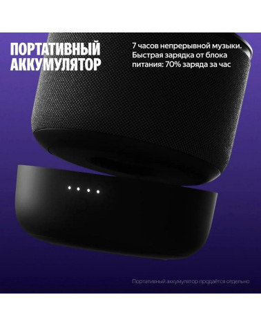 Умная колонка Яндекс Станция Мини 3 Про с Алисой, Zigbee, черный ( YNDX00059BLK)