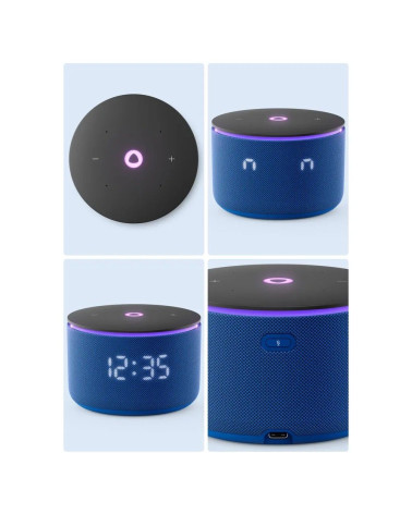 Умная колонка Яндекс Станция Мини 3 Про с Алисой, Zigbee, синий ( YNDX00059BLU)