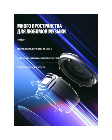 Умная колонка Яндекс Станция Мини 3 Про с Алисой, Zigbee, синий ( YNDX00059BLU)