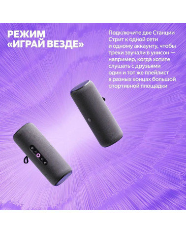 Портативная умная колонка Яндекс Станция Стрит с Алисой, 30 Вт,YNDX-00030GRN , зелёный