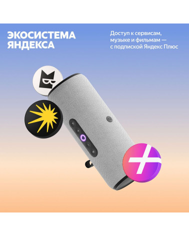 Портативная умная колонка Яндекс Станция Стрит с Алисой, 30 Вт,YNDX-00030GRY , серый