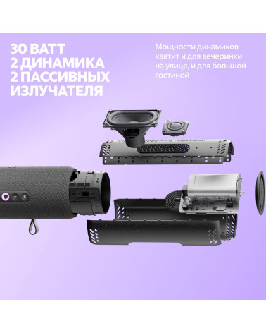 Портативная умная колонка Яндекс Станция Стрит с Алисой, 30 Вт,YNDX-00030VIO , фиолетовый