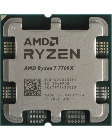 Центральный Процессор AMD RYZEN 7 7700X OEM (Raphael, 5nm, C8/T16, Base 4,50GHz, Turbo 5,40GHz, RDNA 2 Graphics, L3 32Mb, TDP 10