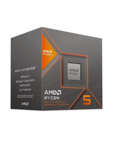 Центральный Процессор AMD RYZEN 5 8600G BOX (Phoenix, 4nm, C6/T12, Base 4,30GHz, Turbo 5,00GHz, RDNA 3.0 Graphics, L3 16Mb, TDP 