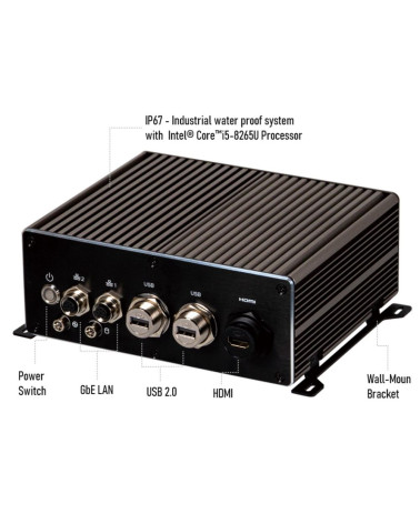 Одноплатный компьютер GIGAIPC QBiX-WP-WHLA8265H-A1 IP67 - Industrial water proof system with Intel® Core™ i5-8265U Processor 