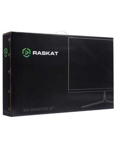 Монитор 27" Raskat I27F10DA (27",IPS, 1920*1080, VGA+HDMI+DP, 5ms, 178°/178°, 1000:1, 100Hz, Black ) 